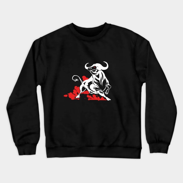 A muscular bull Crewneck Sweatshirt by TomiAx